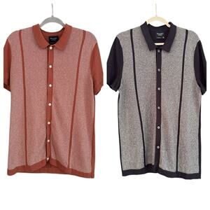 Abercrombie & Fitch PAIR of Men's SS Button Up Casual Tops Medium